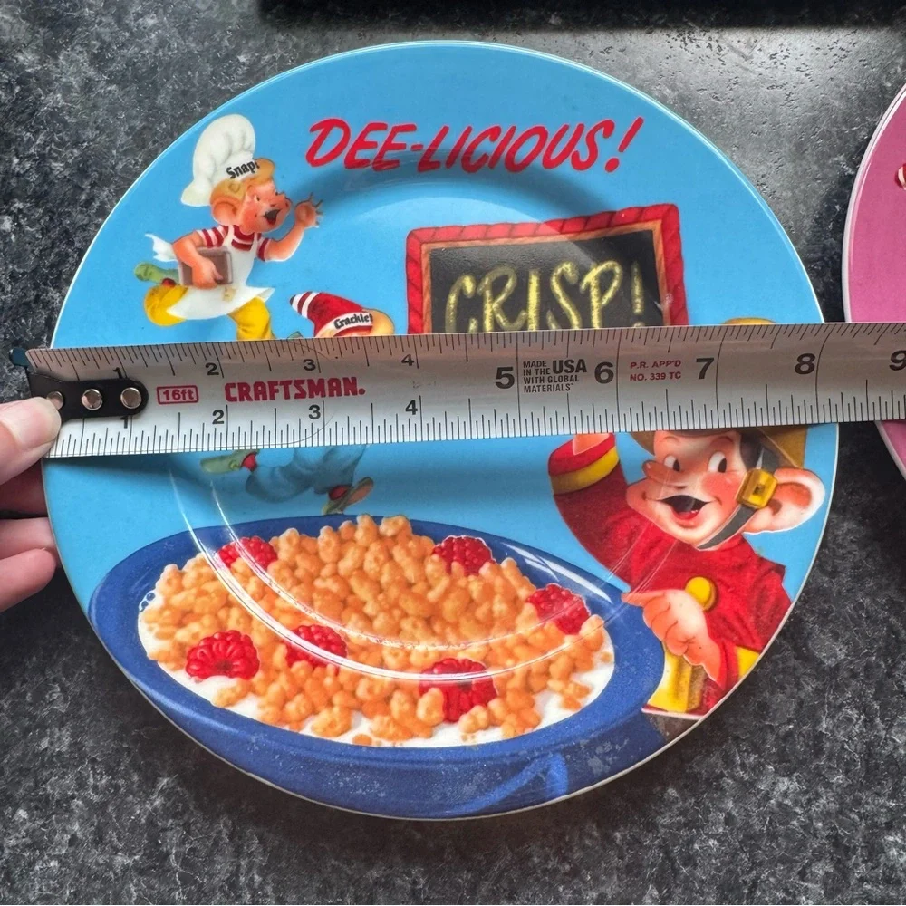 Kellogg's Vintage 2005 Cereal Plates Set and Serving Dish Rice Krispies